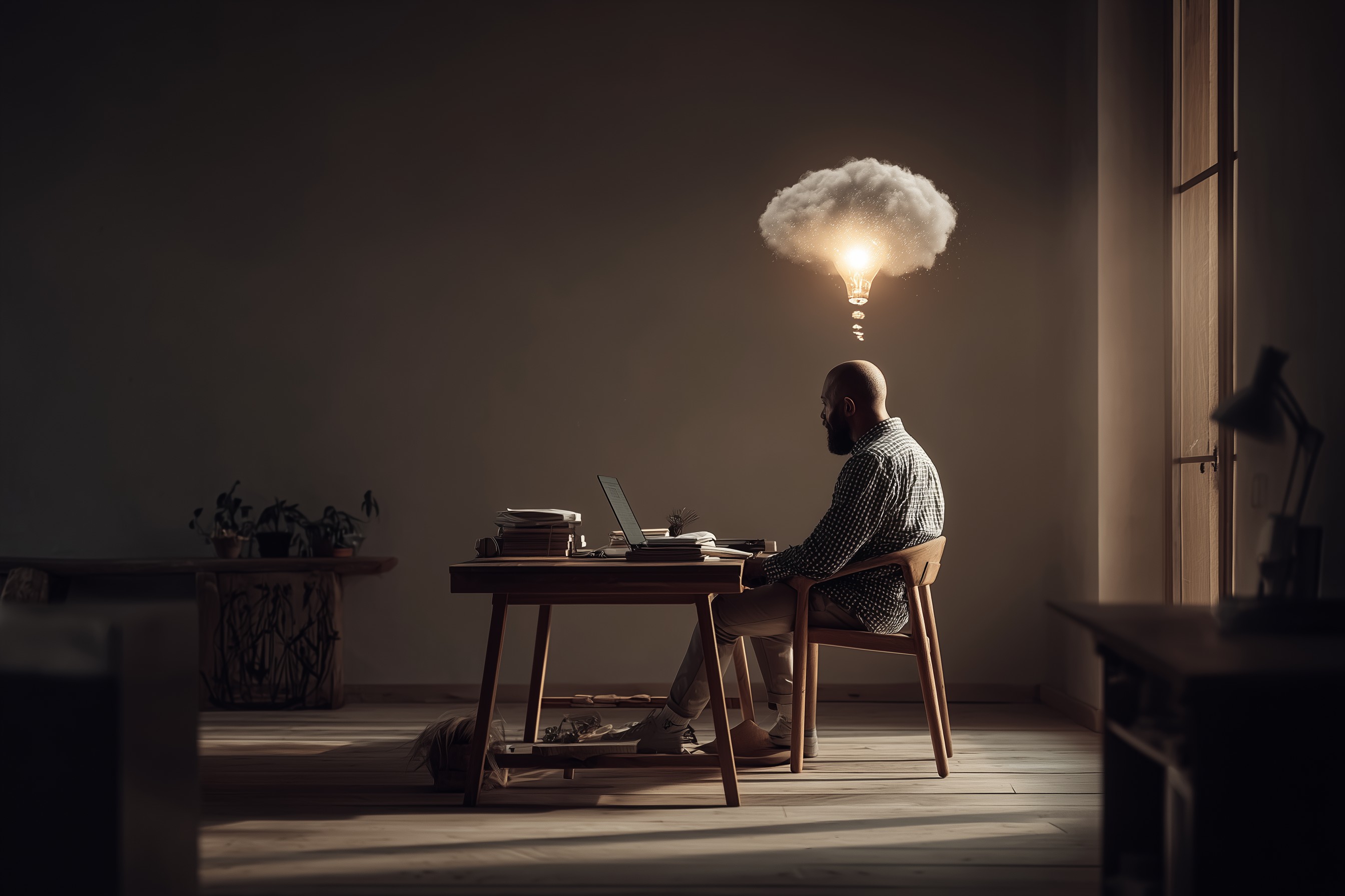 Creative professional working with ideas